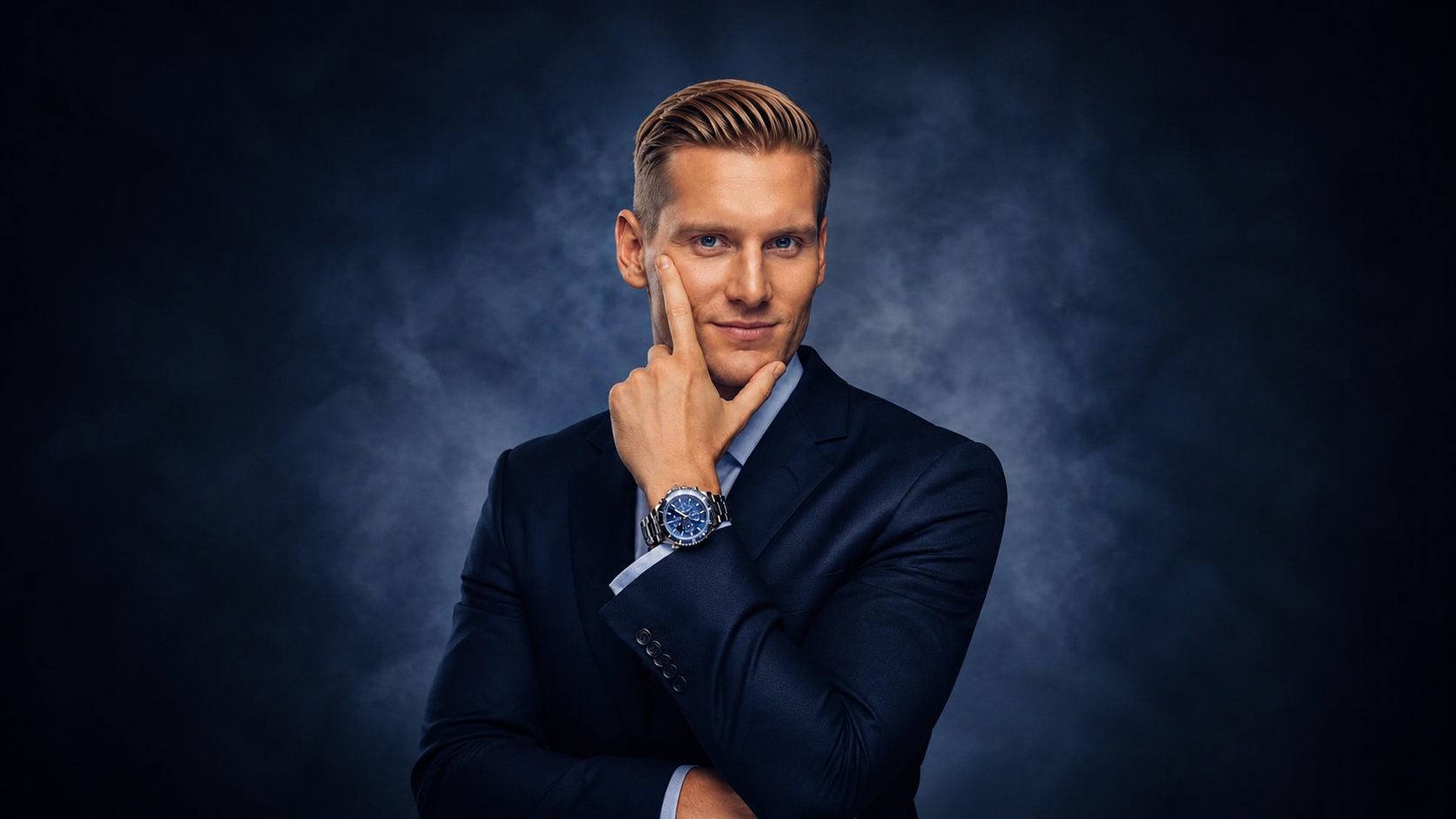 Ambassadeur Zarvex portant une montre de luxe